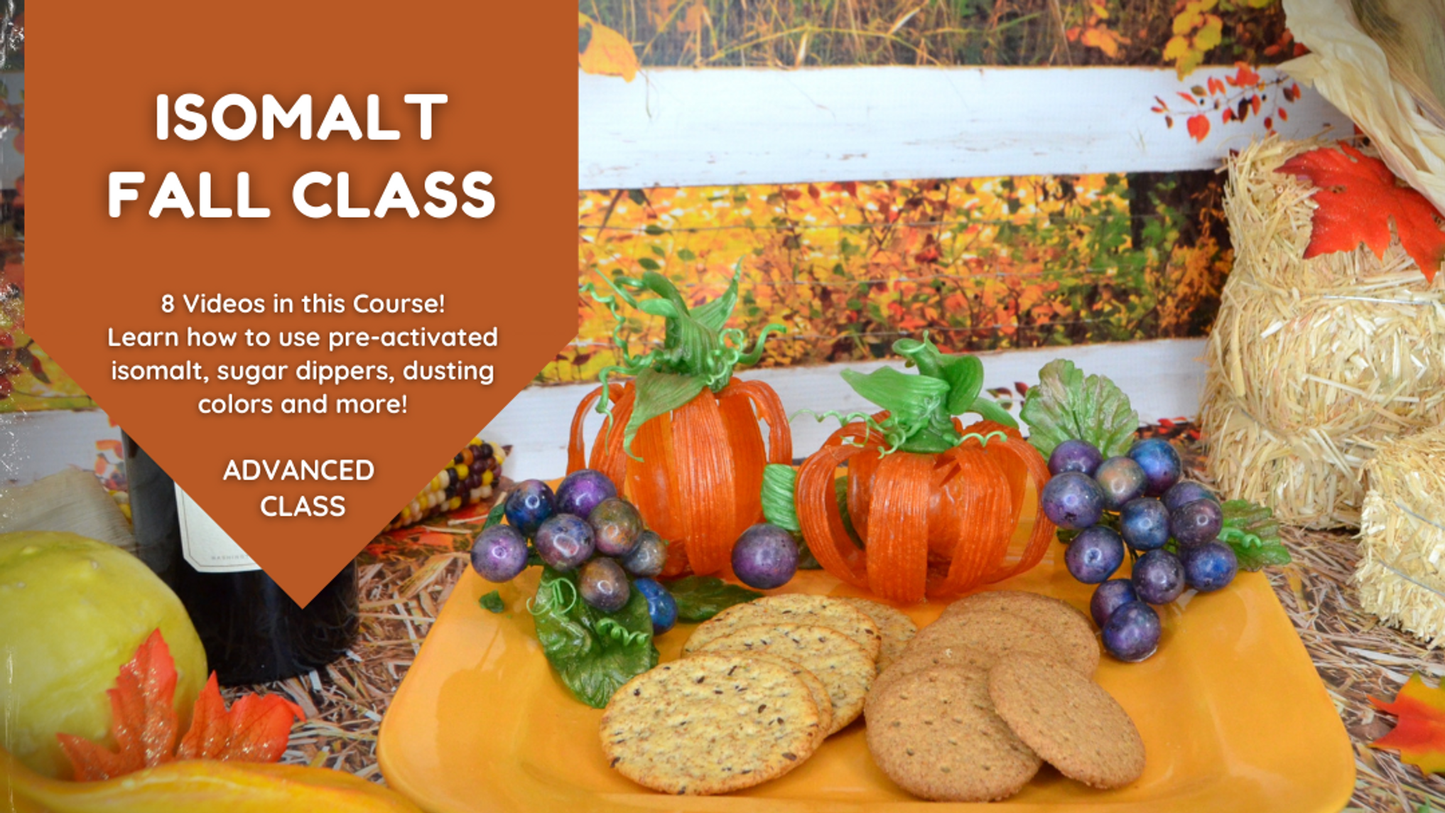 Class Preview: Isomalt Fall Grapes & Pumpkins